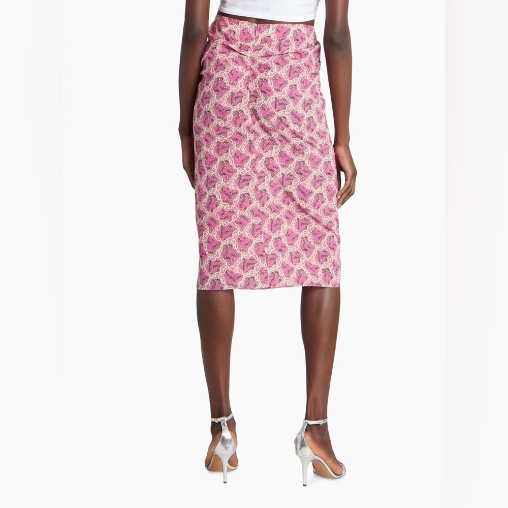 Isabel Marant Gaella Midi Skirt - Fuchsia Print - Silk - FR Size 38/US Size 6 - Picture 13 of 15